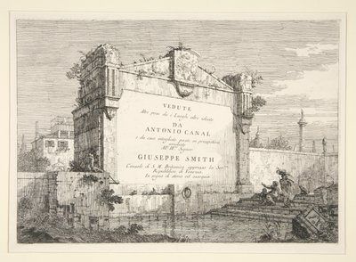 Titelplatta, från serien Vedute (Views) av Canaletto (Giovanni Antonio Canal)