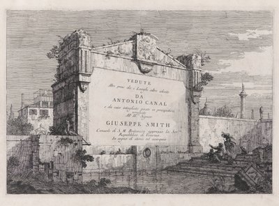 Titelplatta, från serien Vedute (Views) av Canaletto (Giovanni Antonio Canal)