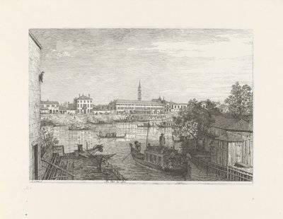 Förtöjningsplats i Dolo Alla Porte di Dolo (titel på objekt) Ansikten på befintliga och påhittade platser (serietitel) Vidute altre prese da i Luoghi altre ideate av Antonio Canal (serietitel) av Canaletto