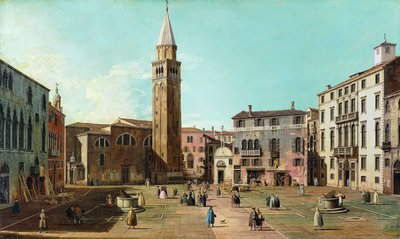 Campo SantAngelo, Venedig, 1730-talet. av Giovanni Antonio Canal