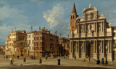 Campo Santa Maria Zobenigo, Venedig, 1730-talet. av Giovanni Antonio Canal