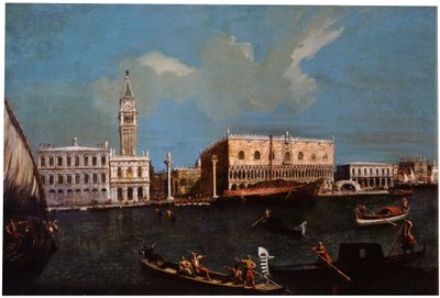 Canal Grande, Piazzetta och Dogepalatset i Venedig, 1700-talet. av Canaletto,