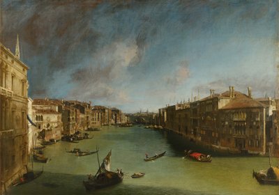 Canal Grande från Palazzo Balbi mot Rialto av Canaletto