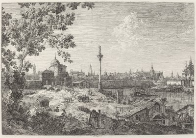 Fantasifull utsikt över Padua av Canaletto
