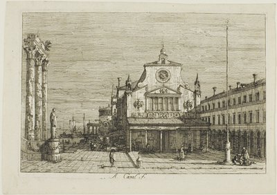 Imaginary View of S. Giacomo di Rialto, från Vedute av Canaletto