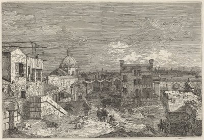 Imaginär syn på Venedig, 1741. av Canaletto