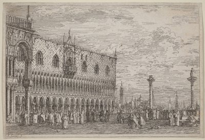 La Piera del Bando. Plansch V. av Canaletto