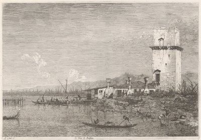 La Torre di Malghera Ansikten på befintliga och påhittade platser (serietitel) Vidute altre prese da i Luoghi altre ideate av Antonio Canal (serietitel) av Canaletto