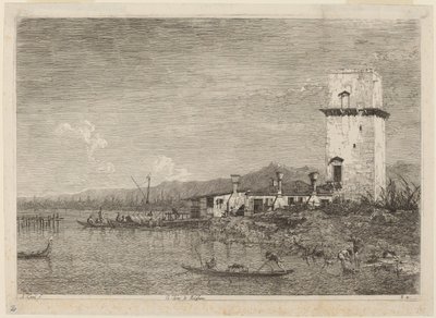 Tornet i Malghera av Canaletto