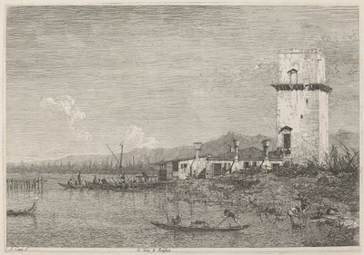 Tornet i Malghera av Canaletto