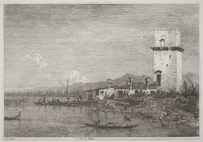 Tornet i Malghera av Canaletto