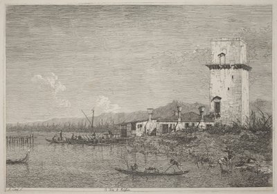 Tornet i Malghera av Canaletto