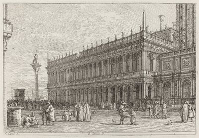La libreria. V. [övre till vänster], i eller före 1742. av Canaletto