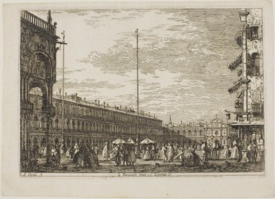 le Procuratie niove e S. Ziminian V., från Vedute av Canaletto