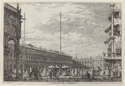 Le Procuratie niove e S. Ziminian V., c. 17351746. av Canaletto