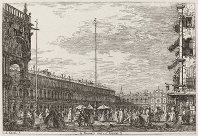 Le Procuratie niove e S. Ziminian V. [övre höger] av Canaletto