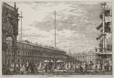 Procuratie Nuove och San Geminiano V. [uppe till höger] av Canaletto