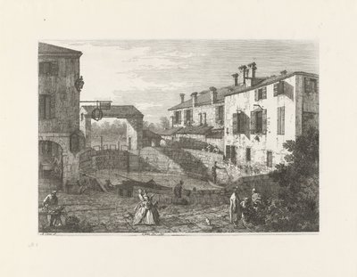 Le porte del Dolo (titel på objekt) Ansikten på befintliga och påhittade platser (serietitel) Vidute altre prese da i Luoghi altre ideate av Antonio Canal (serietitel) av Canaletto