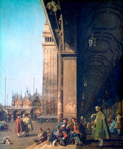 Piazza San Marco och Colonnaden, 1756 av Giovanni Antonio Canal