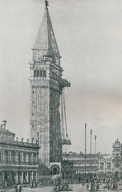 Reparera Campanile, 1746-1756, 1925. av Giovanni Antonio Canal