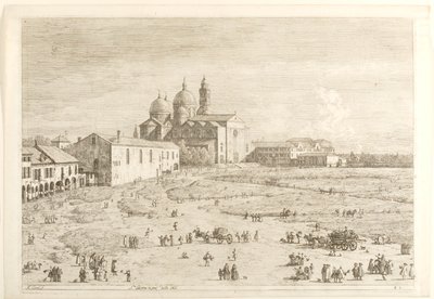 S. Giustina i Prà della Valle, ur serien "Vyer" av Canaletto