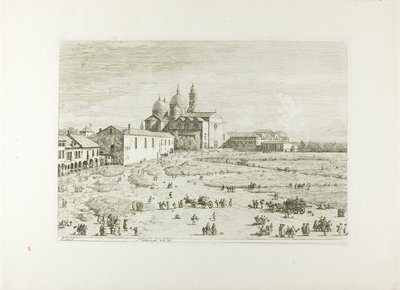 S. Giustina in prà della Vale, från Vedute av Canaletto