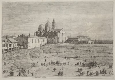 Santa Giustina in Prà della Valle av Canaletto