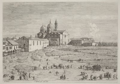 Santa Giustina på Prà della Valle av Canaletto