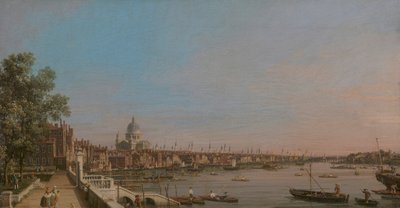 Staden från nära terrassen i Somerset House av Canaletto