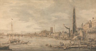 Staden Westminster från närheten av York Water Gate av Canaletto