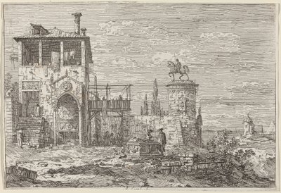 Ridsportmonumentet, ca. 17351746. av Canaletto