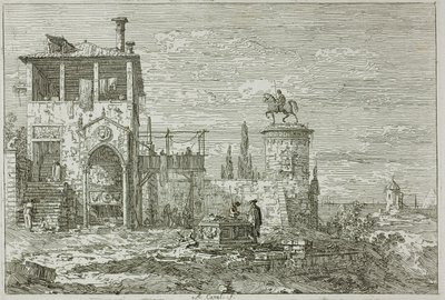 Ridsportmonumentet, från Vedute av Canaletto