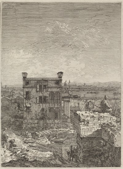 Huset med peristylen, 1741. av Canaletto