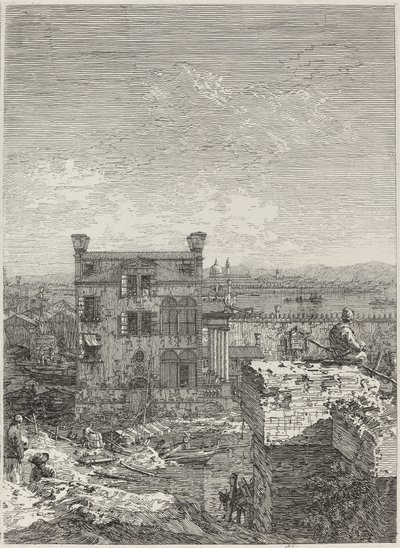 Huset med peristylen [höger], 1741. av Canaletto