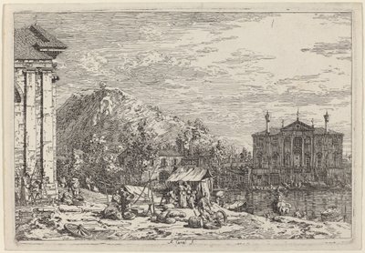 Marknaden i Dolo av Canaletto