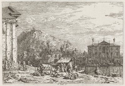 Marknaden i Dolo [nedre vänster], ca. 17351746. av Canaletto