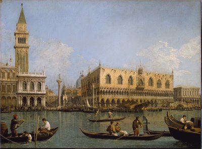 Mullvaden, utsikt från Sankt Markus bassäng till Venedig Målning av Antonio Canal känd som Canaletto av Canaletto