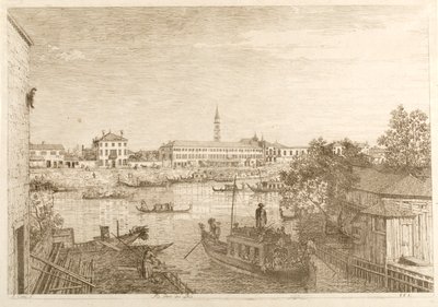 Hamnen i Dolo, ur serien ”Vybilder” av Canaletto