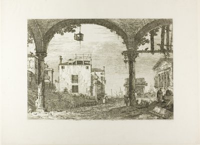 Portiken med lyktan, från Vedute av Canaletto