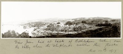 Utsikt från kullen bakom Betlehem, 14 december 1917 av Capt. Arthur Rhodes