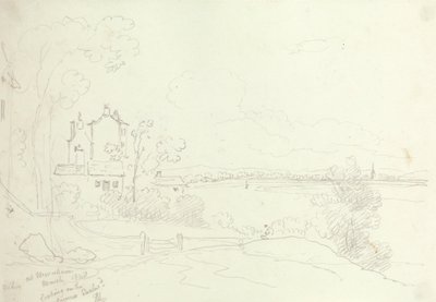 At Newnham Looking on the Severn Eastward, mars 1848 av Capt. Thomas Hastings