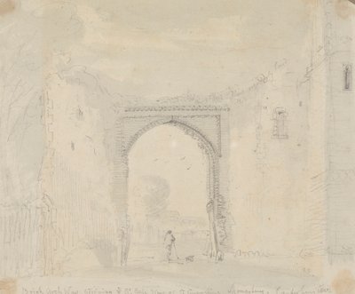 Brick Archway som gränsar till den stora porten till St. Augustine