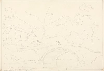 Bro nära Loweswater Church i Scale Hill, 2 augusti av Capt. Thomas Hastings