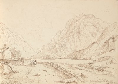 Bull Mountain och Ash Valley Lake i Gap of Dunloh, september 1841 av Capt. Thomas Hastings