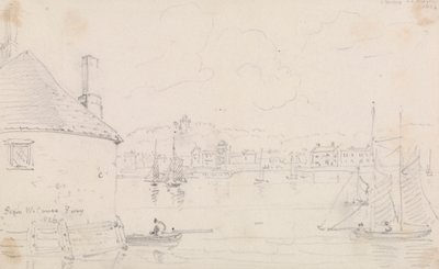 Cowes, från West Cowes Ferry, 22 mars 1826 av Capt. Thomas Hastings