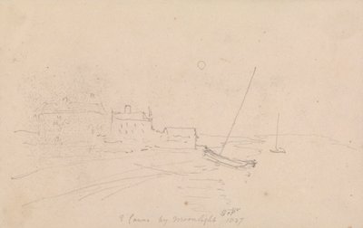 East Cowes av Moonlight, september 1827 av Capt. Thomas Hastings