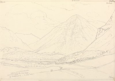 Grasmoor från den västra basen i Mellbreak, 2 augusti 1835 av Capt. Thomas Hastings