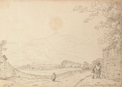 På Killarney Road som leder till Ross Castle, 4 september 1841 av Capt. Thomas Hastings