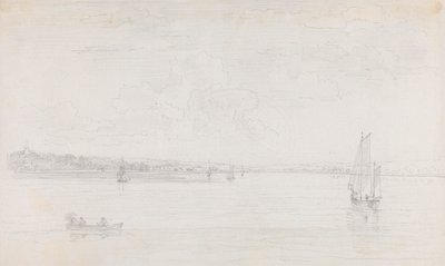 Sketch of Cowes, Isle of Wight, från Solent av Capt. Thomas Hastings