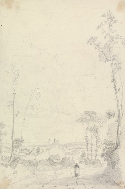Skiss av ett hus längs en Heathland Road av Capt. Thomas Hastings
